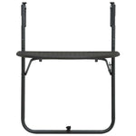 Hanging Balcony Table Brown 60x64x83.5 cm Plastic Rattan Look 47895