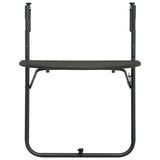 Hanging Balcony Table Brown 60x64x83.5 cm Plastic Rattan Look 47895