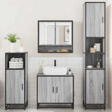 4 Piece Bathroom Furniture Set Grey Sonoma Engineered Wood 3301218