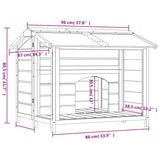 Dog Kennel Grey 96x87x80,5 cm Solid Wood Pine 172265