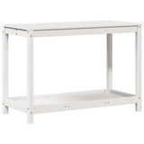 Potting Table with Shelf White 108x50x75 cm Solid Wood Pine 832403