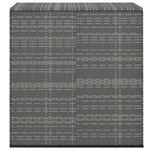 Garden Cushion Box PE Rattan 100x49x103.5 cm Grey 317225