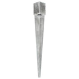 Ground Spikes 6 pcs Silver 12x12x89 cm Galvanised Steel 145426