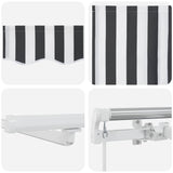 Manual Retractable Awning with LED Anthracite&White 300x250 cm 3215779