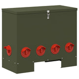 Chicken Feeder Olive Green 60.5 x 29 x 51 cm Cold-Rolled Steel 874649