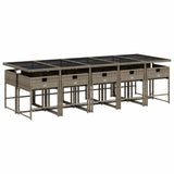 Garden Dining Set Grey, Dark Grey, Black 3211292