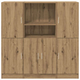 3 Piece Kitchen Cabinet Set Artisian Oak Engineered Wood 3324159