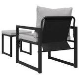 Garden Furniture with Cushion 4 pcs Light Grey Polyester 42009982