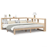 Bookcase Bed without Mattress 180x200 cm Super King Solid Wood Pine 3324373