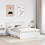 Bed Frame with Headboard White 140 x 200 cm Engineered Wood 3408844