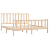 Bed Frame without Mattress 200x200 cm Solid Wood 3106853