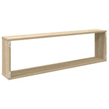 Wall Cube Shelf 2 pcs Sonoma Oak 100x15x30 cm Engineered Wood 807088