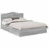 Storage Bed Grey Sonoma 140 x 200 cm Engineered Wood 3413094