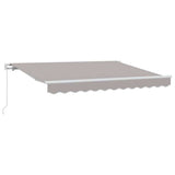 Retractable Awning Light Grey 250 x 200 cm Fabric 3329441