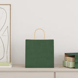 Paper Bags 250 pcs with Handles Green 26x17x25 cm 4101731