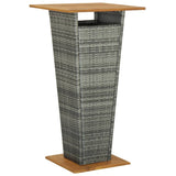 5 Piece Garden Bar Set with Cushions Poly Rattan Grey 3095452