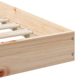 Bed Frame Brown 140 x 220 cm Solid Pine Wood 873373