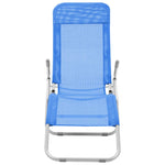 ZNTS Folding Sun Loungers 2 pcs Textilene Blue 44337