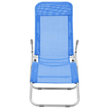 ZNTS Folding Sun Loungers 2 pcs Textilene Blue 44337