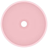 Luxury Bathroom Basin Round Matt Pink 32.5x14 cm Ceramic 146966
