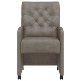 Dining Chairs with Wheels 2 pcs Grey 58 x 67 x 97 cm 42017859