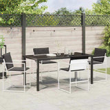 Garden Dining Set Folding 5 pcs White Textilene and steel 3379340