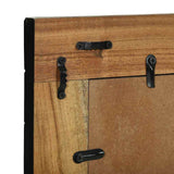 Mirror Black and Brown 90 x 2 x 50 cm Solid Wood Acacia 374118