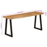 Bench with Live Edge 105 cm Solid Wood Acacia 372754
