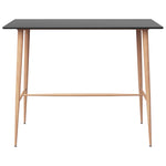 5 Piece Bar Set Black and Grey 3057461