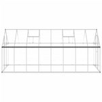 ZNTS Greenhouse with Base Frame Silver 445x169x195 cm Aluminium 3266332