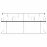 ZNTS Greenhouse with Base Frame Silver 445x169x195 cm Aluminium 3266332