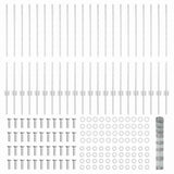 Wild Fence with Posts 50 x 1 m Hot-Dip Galvanised Steel 3337146
