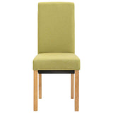 Dining Chairs 4 pcs Green Fabric 249278