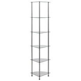 6-Tier Shelf Transparent 30x30x160 cm Tempered Glass 249517