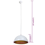 Ceiling Lamp 2 pcs Height-adjustable Semi-spherical White 241114