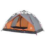 ZNTS Camping Tent Dome 2-Person Grey and Orange Quick Release 4004191