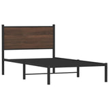 Metal Bed Frame without Mattress Brown Oak 100x200 cm 4007760