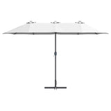 Garden Parasol Sand 370 x 197 x 239 cm Polyester and Aluminium 42003367