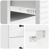 Wall-Mounted Bedside Cabinet with Drawer 2 pcs High Gloss White 898644
