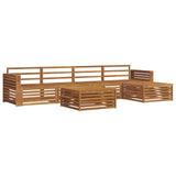 Outdoor Sofa Set 6 pcs Natural Solid Acacia Wood 3373344
