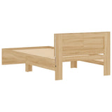 Bed Frame without Mattress with LED Lights Sonoma Oak 100x200 cm 838801