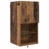 TV Wall Units with LED Strip Lights Old Wood Engineered Wood 3402947