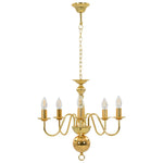 Chandelier Golden 5 x E14 Bulbs 281617