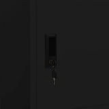 335968 Wardrobe Black 80x50x180 cm Steel