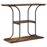 Console Table Smoked Oak 101 x 35 x 80.5 cm Engineered Wood 868471