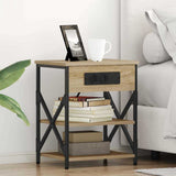Bedside Cabinet Sonoma Oak 41 x 31 x 51 cm Engineered Wood 859517