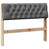 Upholstered Headboard Dark Grey 100 cm Solid Pine Wood 879190