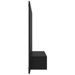 ZNTS Wall TV Cabinet Black 120x23.5x90 cm Engineered Wood 808270