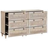 Sideboard 2 pcs White 120 x 33.5 x 75 cm Solid mango wood 3310070