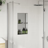 Shower Niche Brushed Silver 32x62x9 cm Stainless Steel 4005132